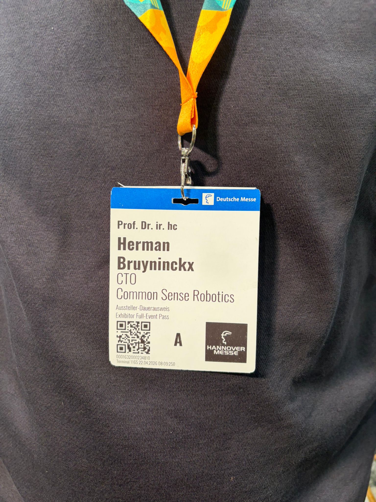 Herman Bruyninckx's Common Sense Robotics badge