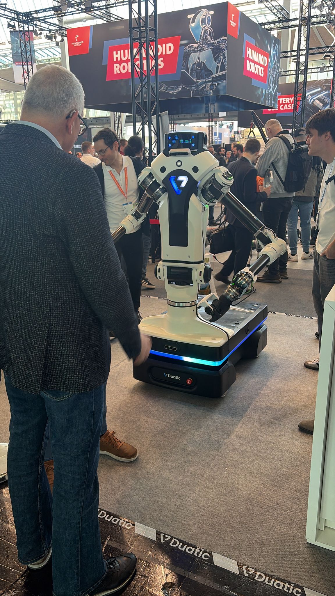 Duatic robot at the Humanoid Robots area