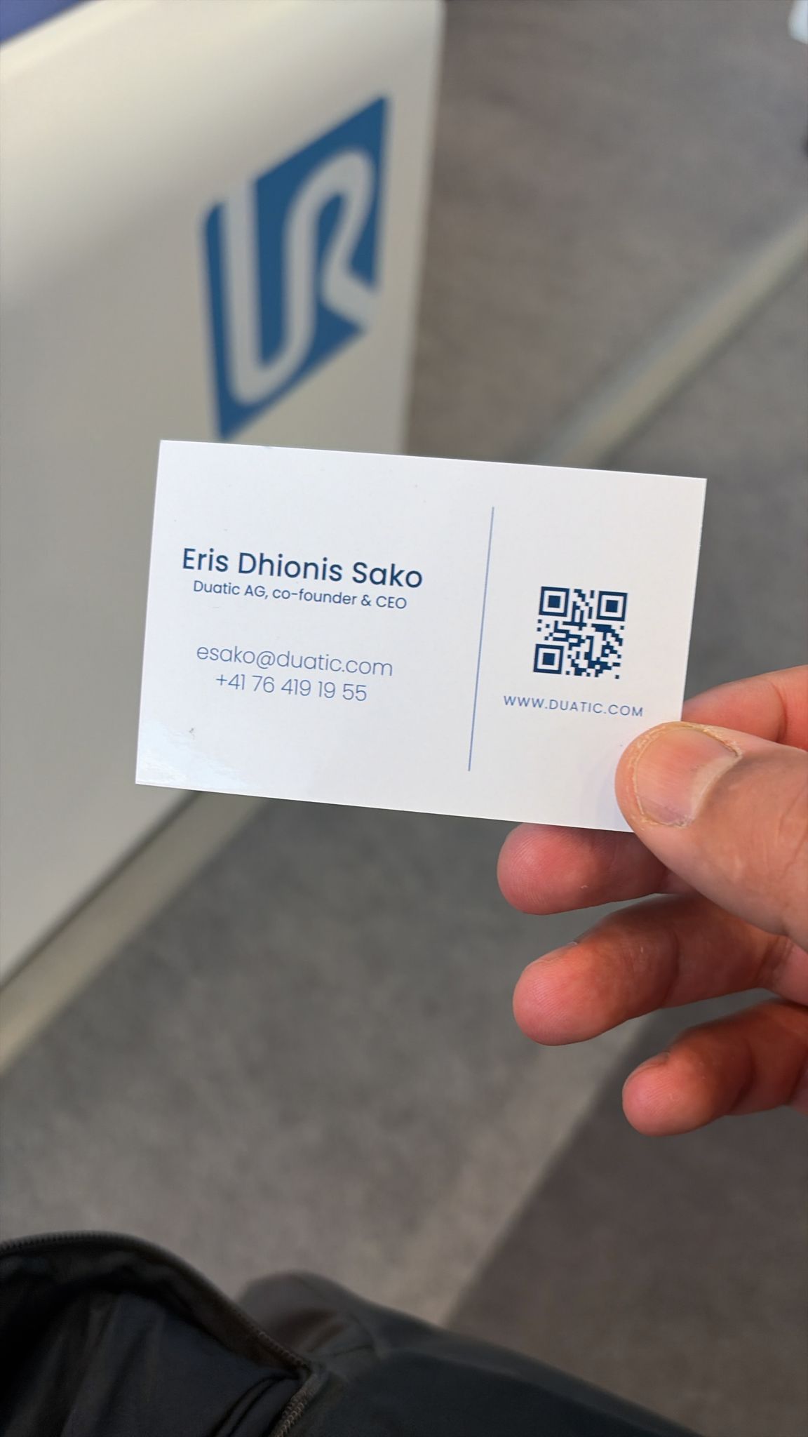 Eris Sako's business card, Duatic AG